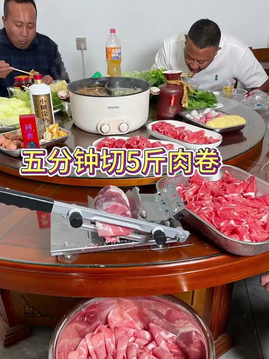 羊肉卷切片机家用手动切年糕刀冻肥牛卷手工切肉商用刨肉神器