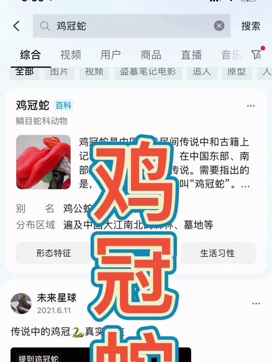 你们相信鸡冠蛇的传说吗