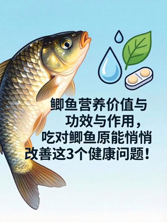 鲫鱼营养价值与功效与作用，吃对鲫鱼竟能悄悄改善这3个健康问题！