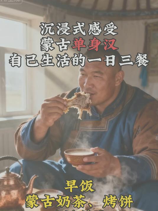 沉浸式带你感受蒙古单身汉的一日三餐!