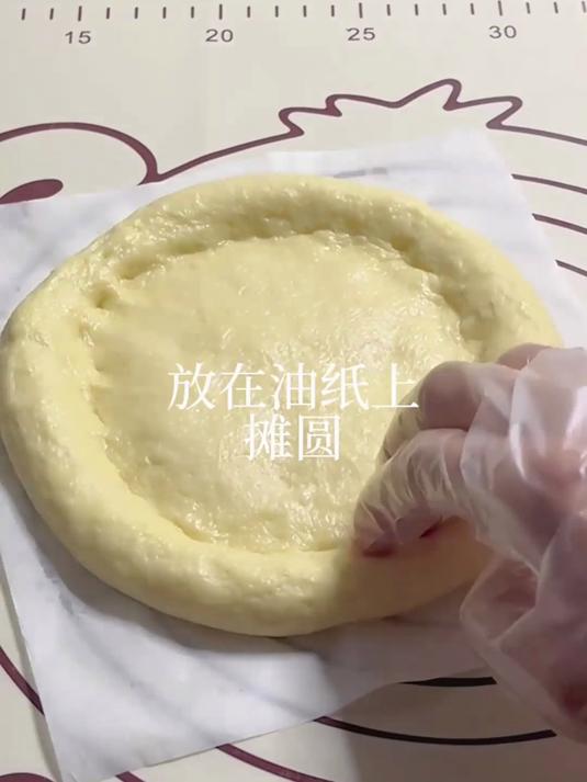 空气炸锅自制6寸火腿披萨,免揉面空气炸锅炸一切