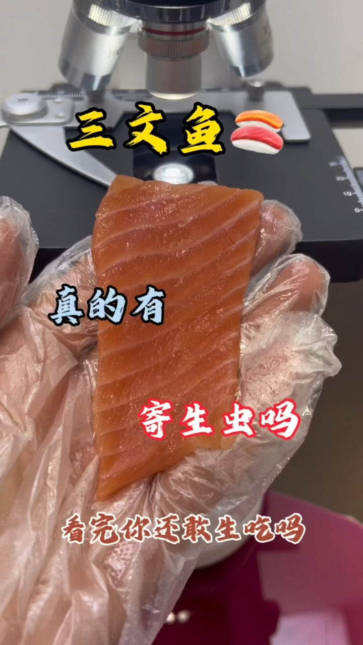老铁们你们爱吃三文鱼吗?三文鱼真的有寄生虫吗?