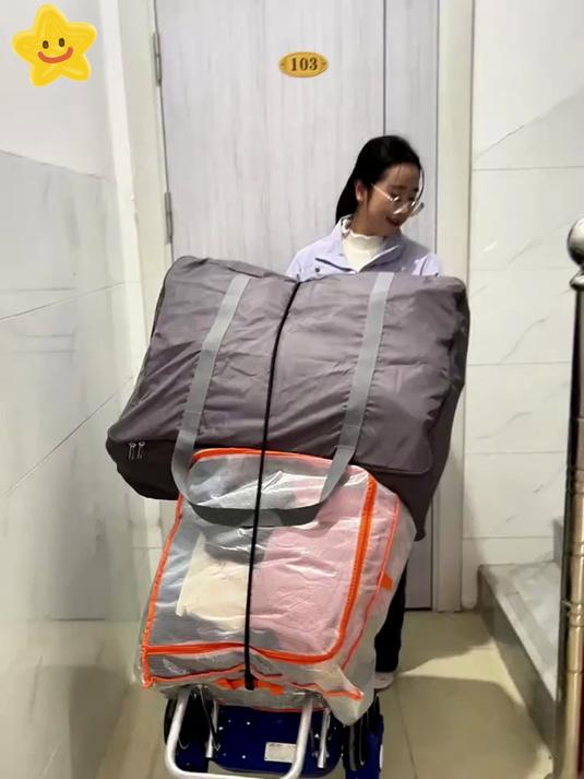 爬楼购物车,一次能拉几十斤