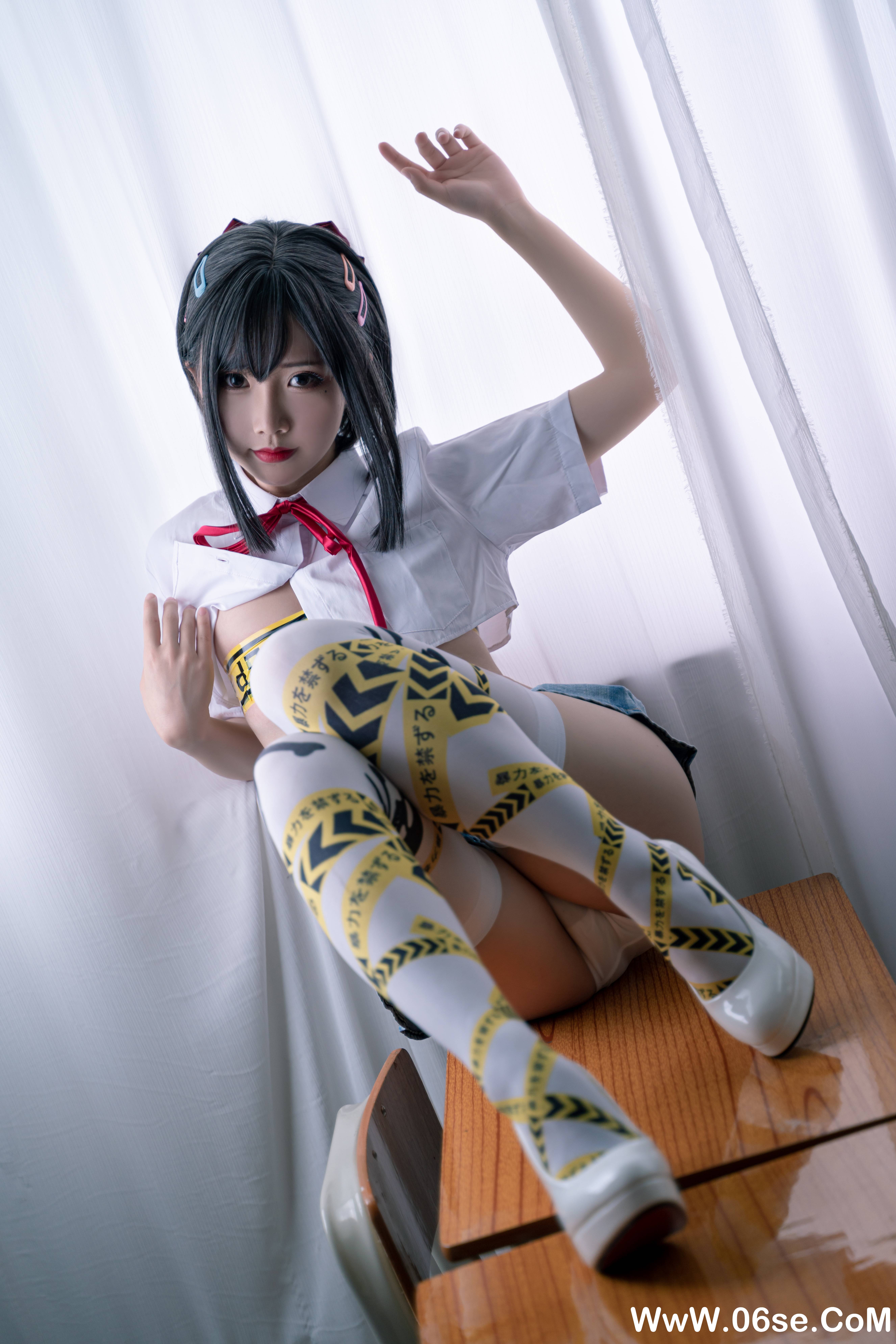 图片[23]-Coser面饼仙儿 NO.116 — 短校服胶带[32P475M]-六色网