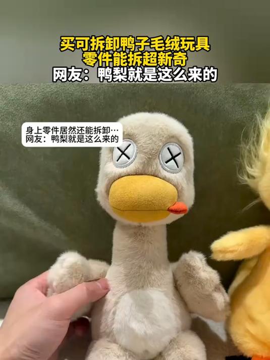 买可拆卸鸭子毛绒玩具,零件能拆超新奇,网友:鸭梨就是这么来的