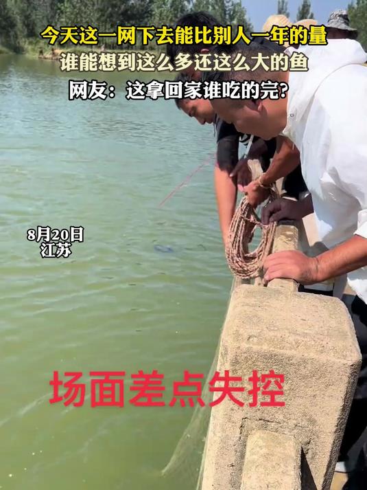 今天这一网下去能比别人一年的量，谁能想到这么多还这么大的鱼