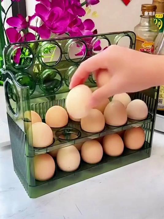 家人看了直夸会持家!这个鸡蛋盒竖着摆蛋,冰箱省出了超多空间!