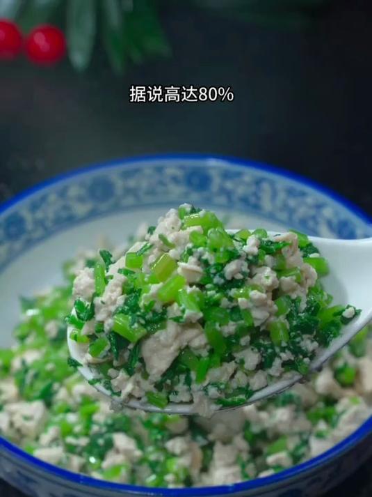 茼蒿拌豆腐春天的味道