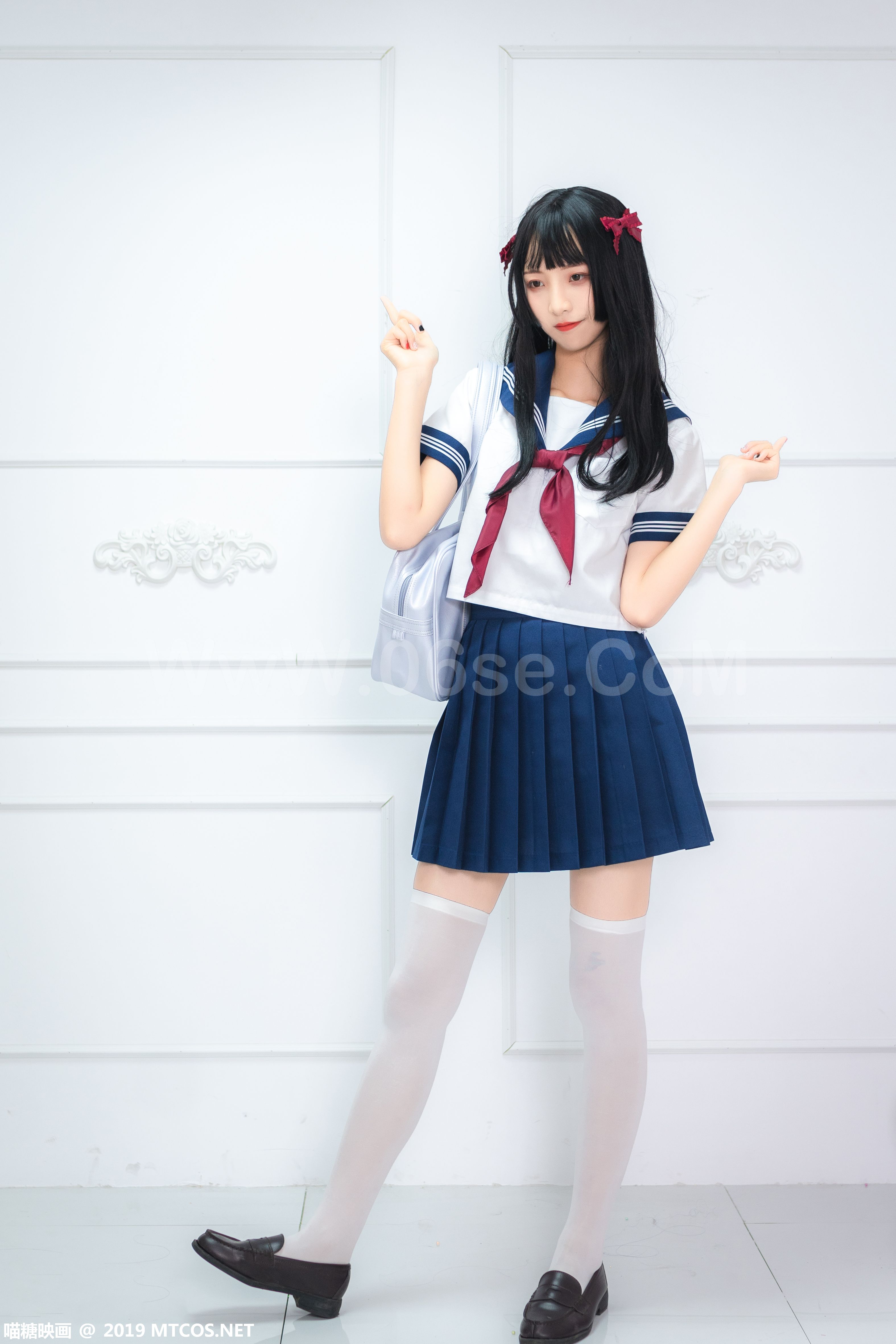 图片[20]-[MTCos] 喵糖映画 Vol.012 蓝白水手服-六色网