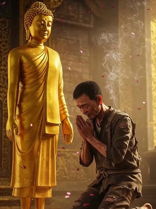 老人秒变绅士?西装革履携手佛像踏花路!