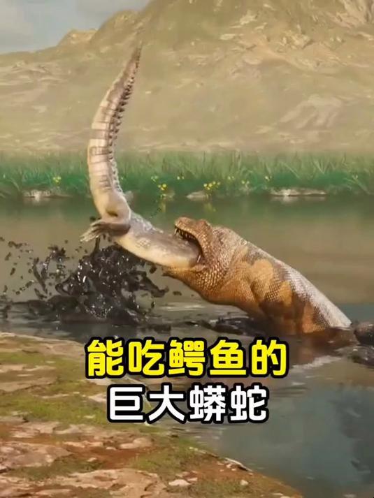 能吃鳄鱼的，巨大蟒蛇