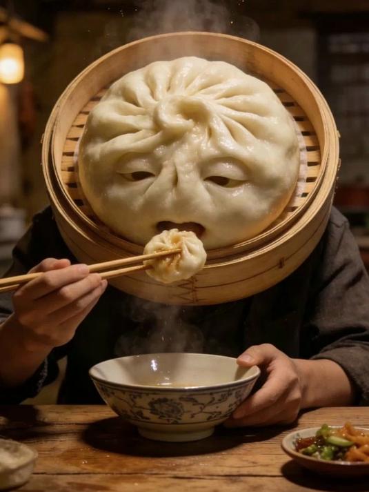 包子男人的造型真可爱啊