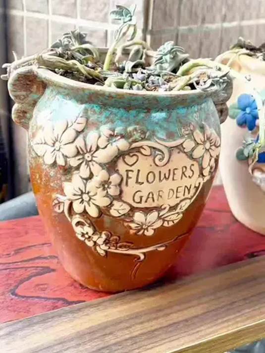 手工复古粗陶大盆 适配多肉 创意满满超实用