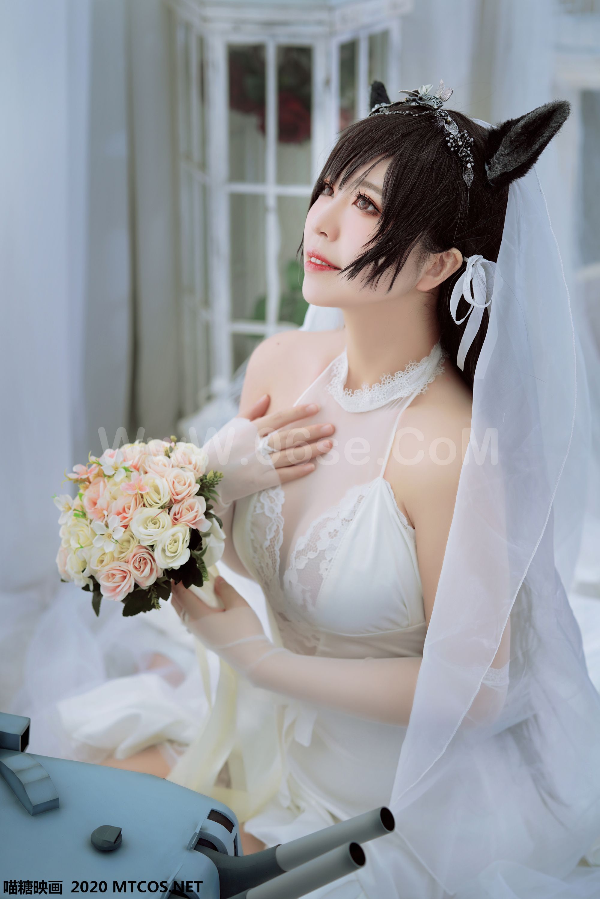 图片[9]-[MTCos] 喵糖映画 Vol.115 半半子 婚纱爱宕-六色网