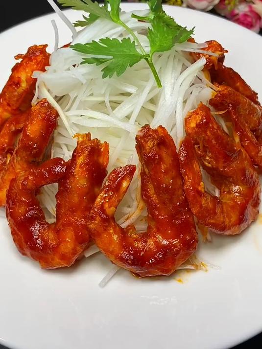 茄汁大虾的做法分享给大家,能给赞么