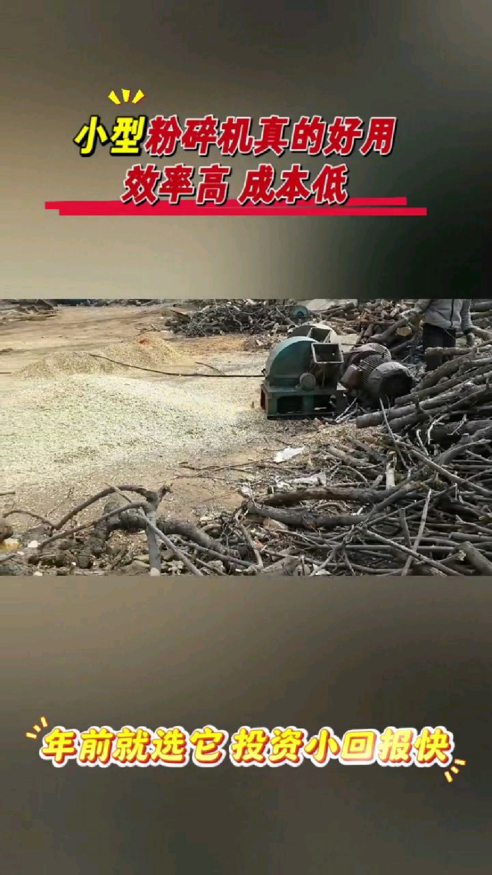 年前就选小型木材粉碎机投资小回报快效率高真的好用