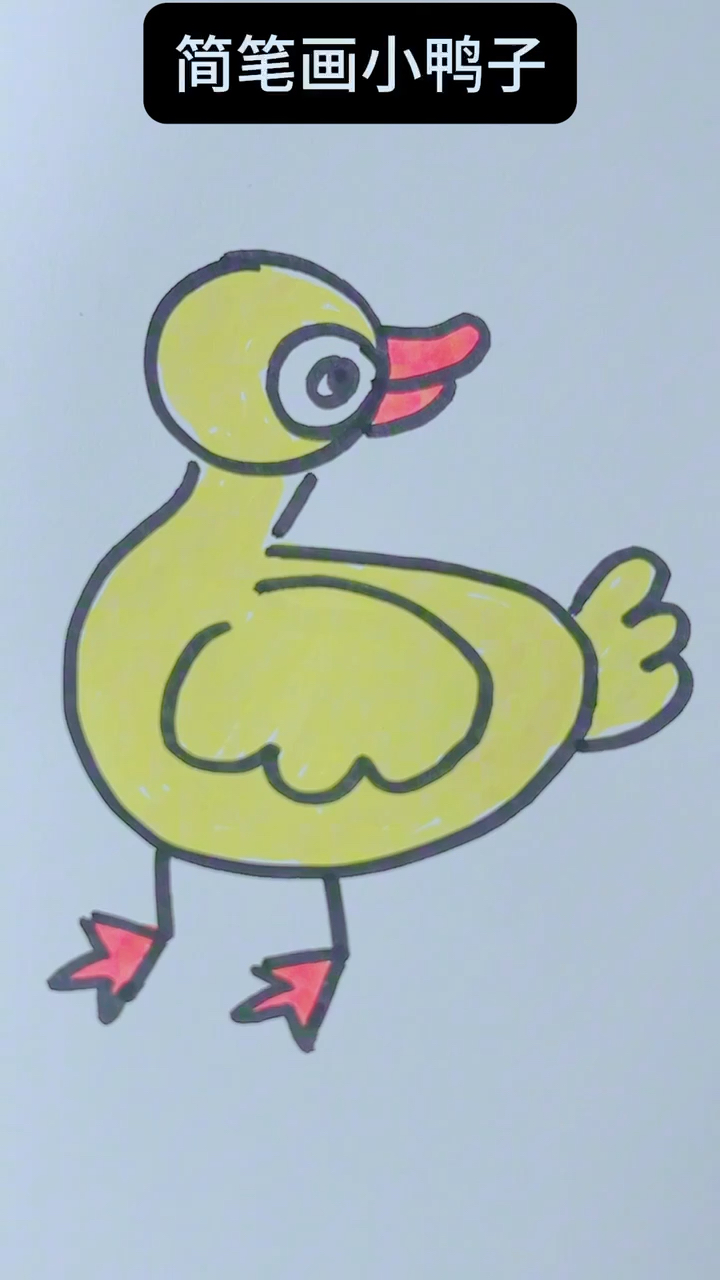 简笔画可爱的小鸭子