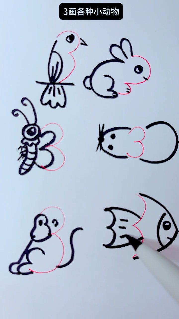 3画各种小动物