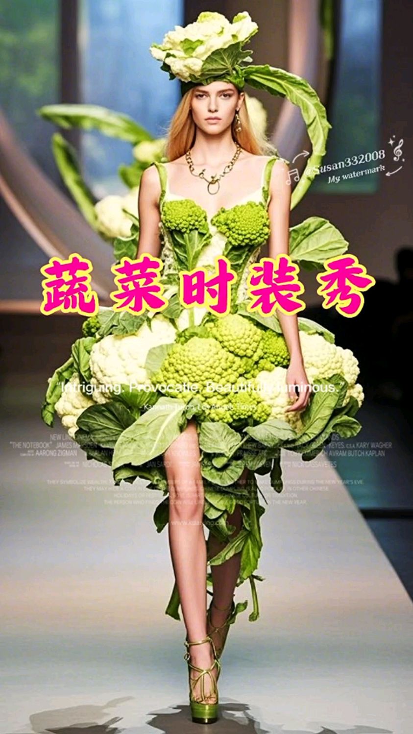 蔬菜时装秀!花椰菜不仅能吃还能穿,边走边吃,真正的衣食无忧