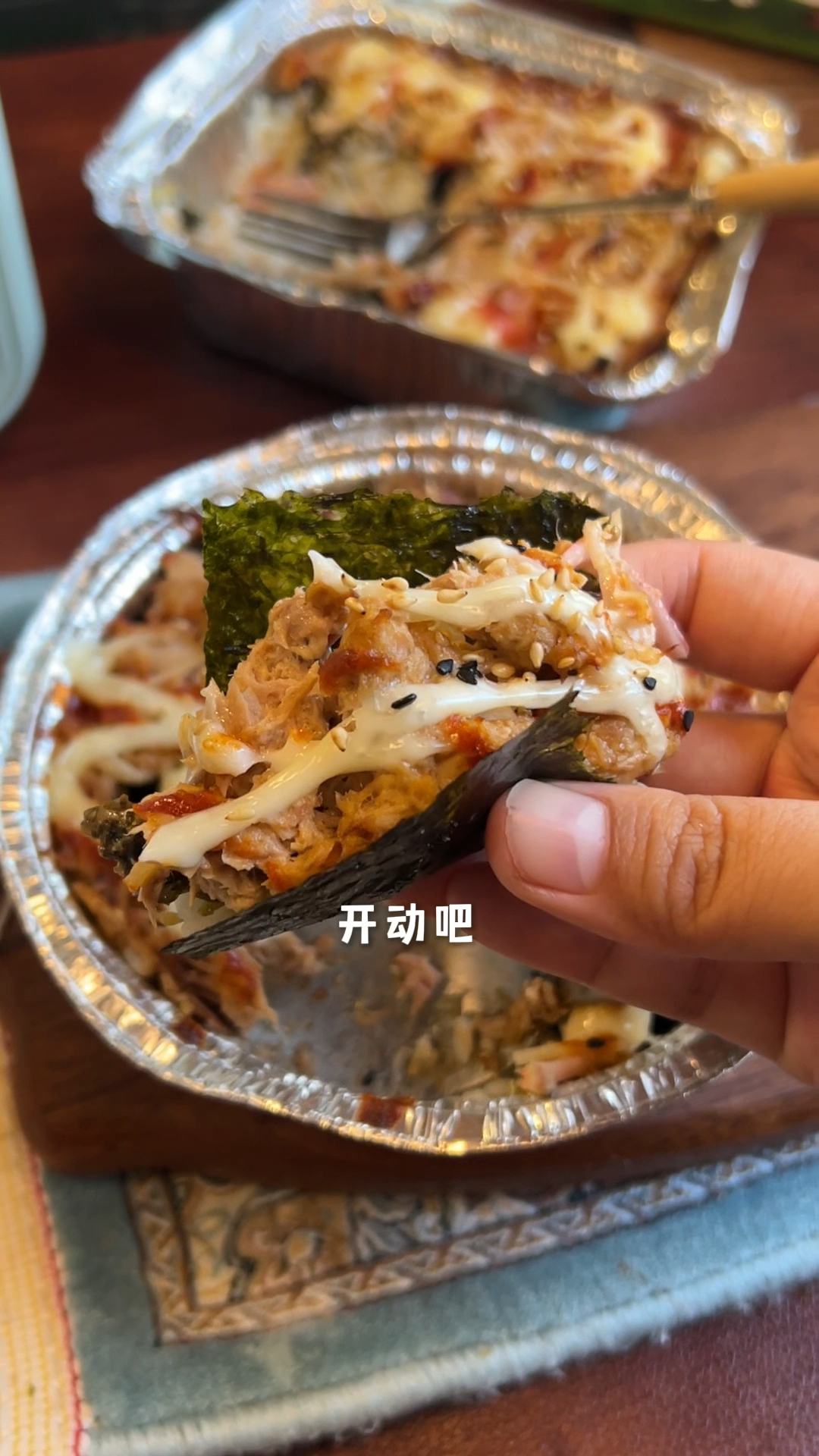 金枪鱼罐头最好吃做法!最近超火的烤寿司饭