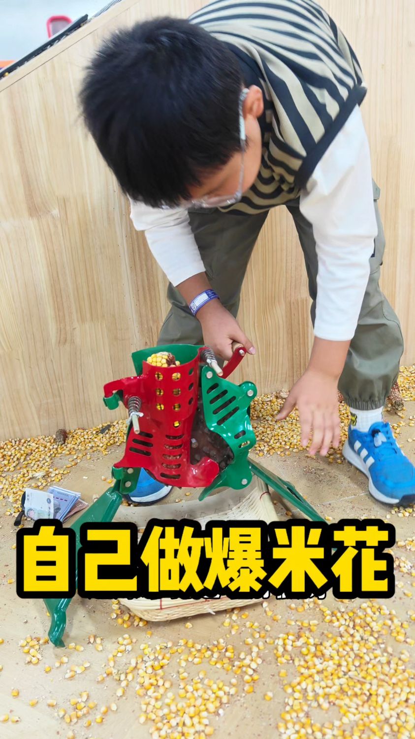自己剥玉米做爆米花
