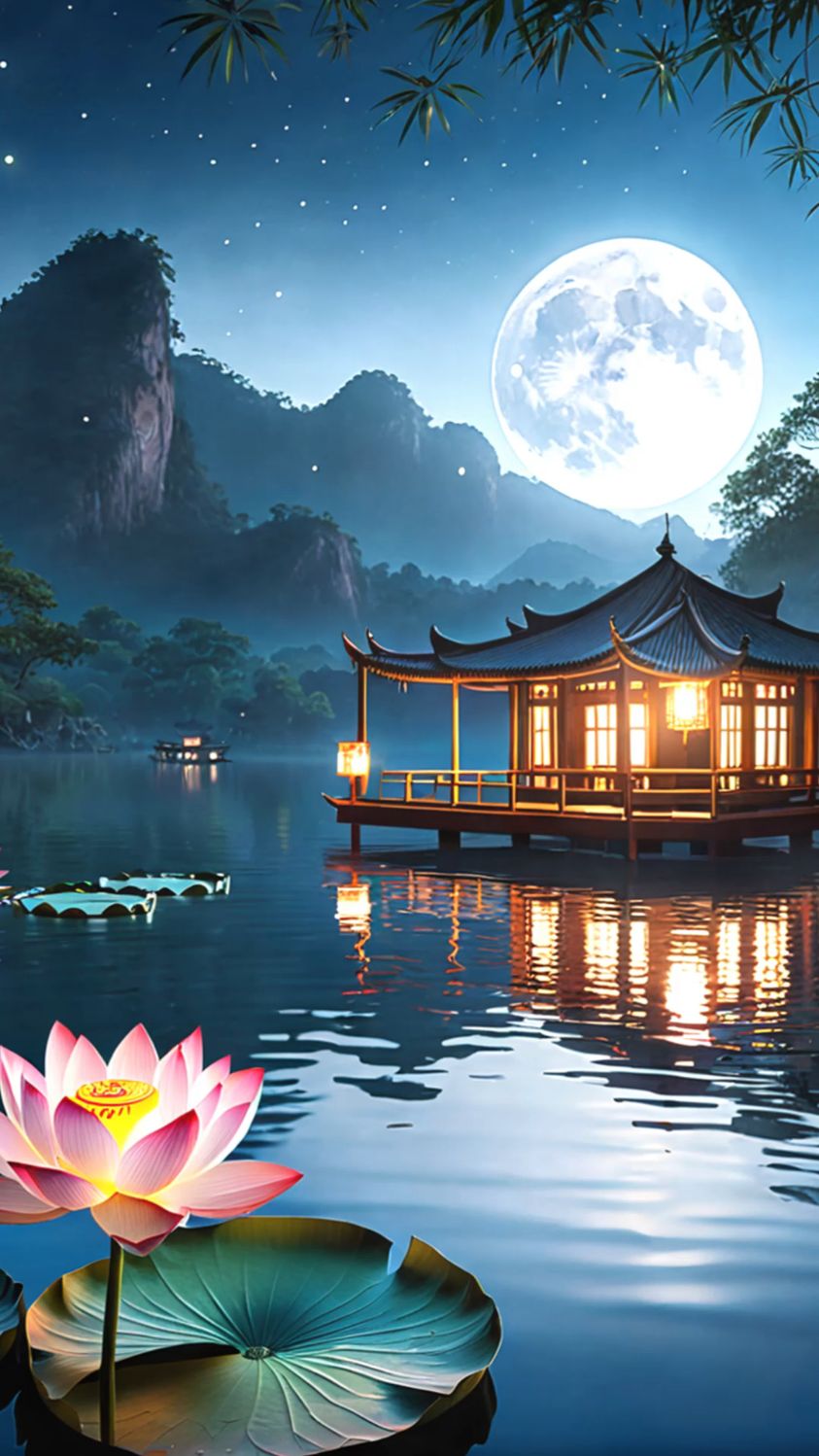 动态壁纸 荷塘月色