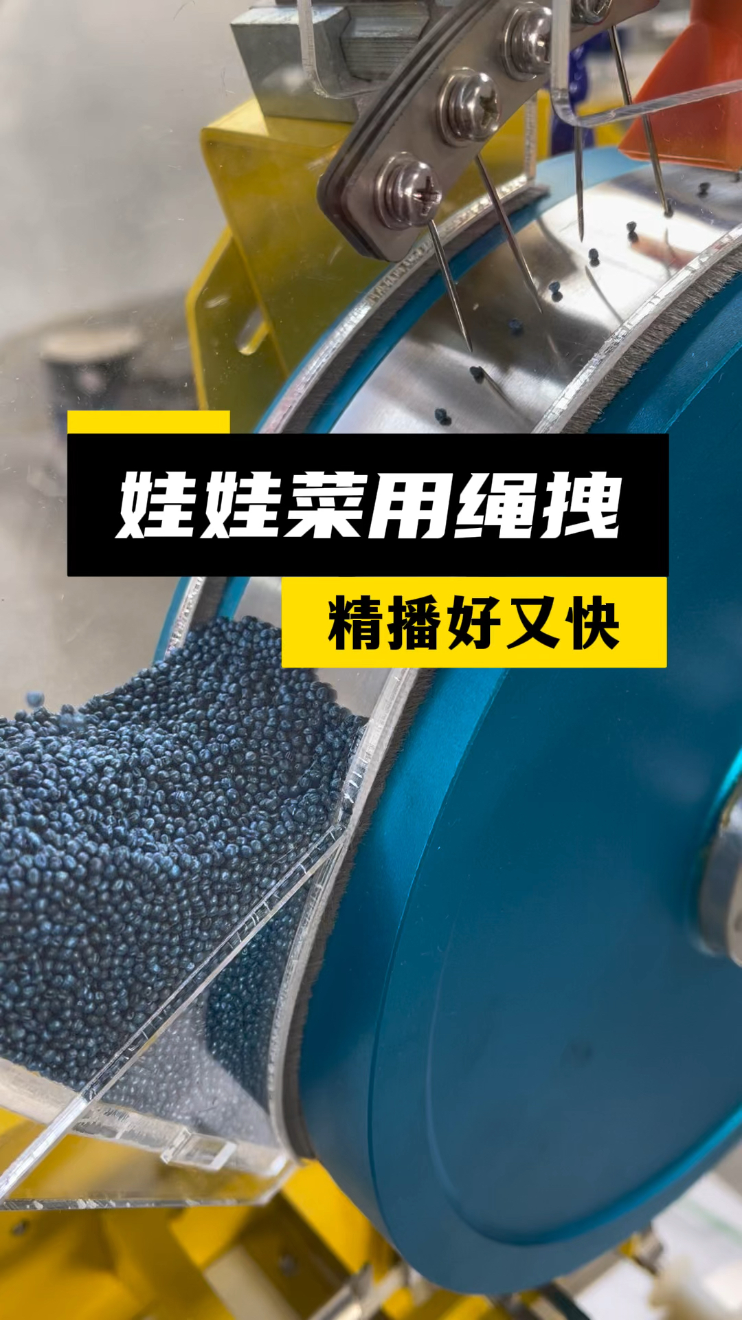 娃娃菜用绳拽,精播好又快,全自动种子编织机种菜新选择!