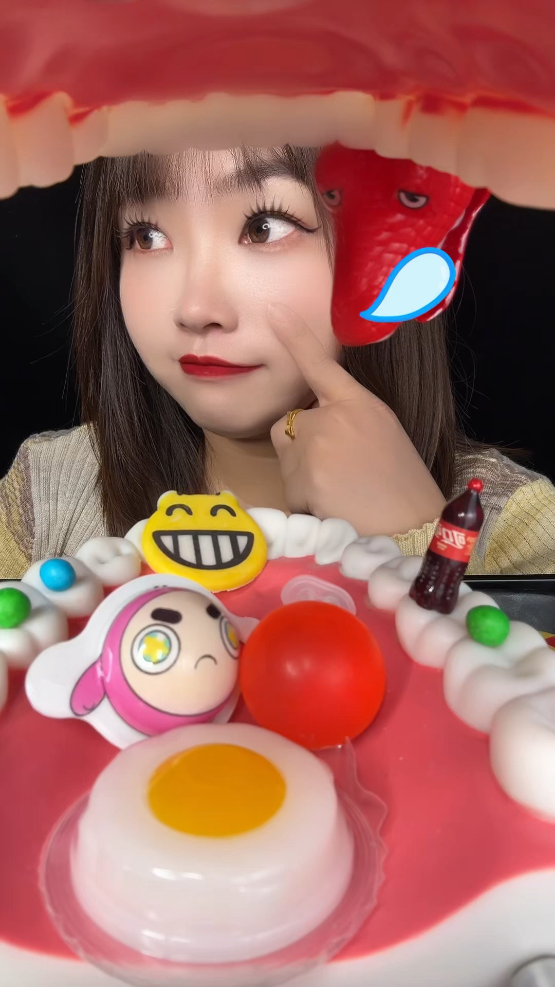 可乐表情包巧克力大鳄鱼睡觉了