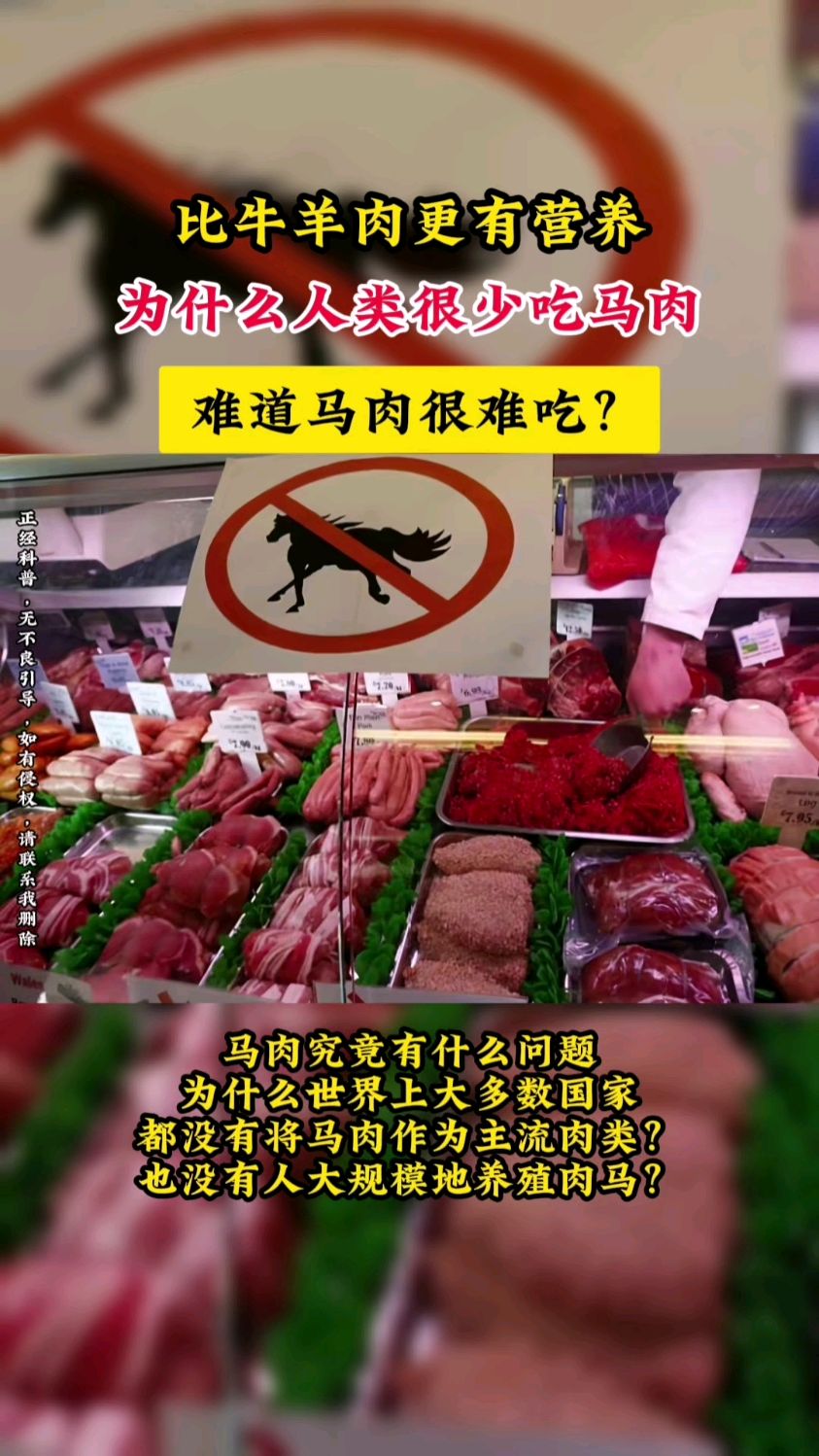 比牛羊肉更有营养,为什么人类很少吃马肉?难道马肉很难吃?