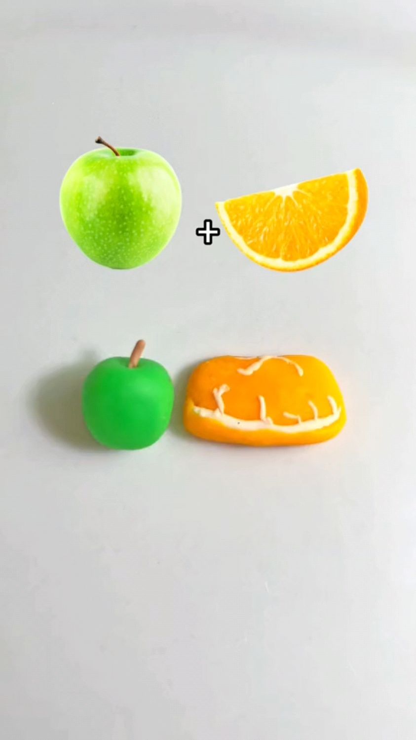 青苹果与橙子混合是什么颜色呢