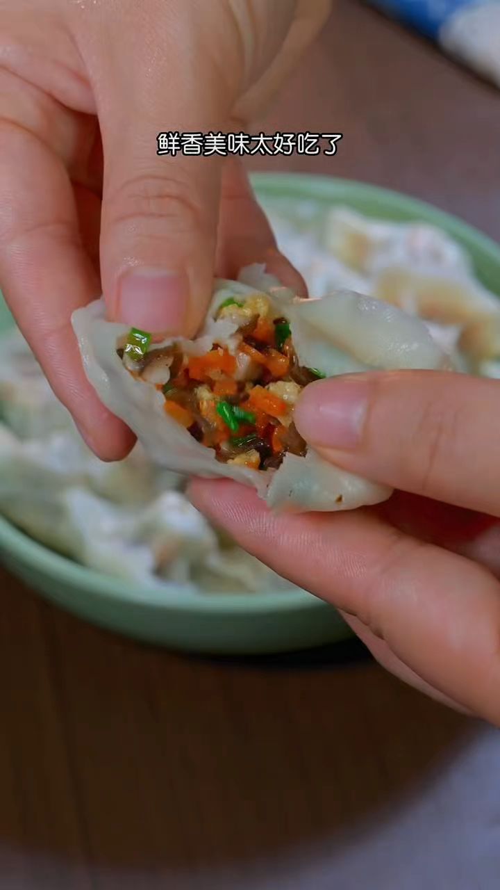 素馅饺子这样做法太好吃了
