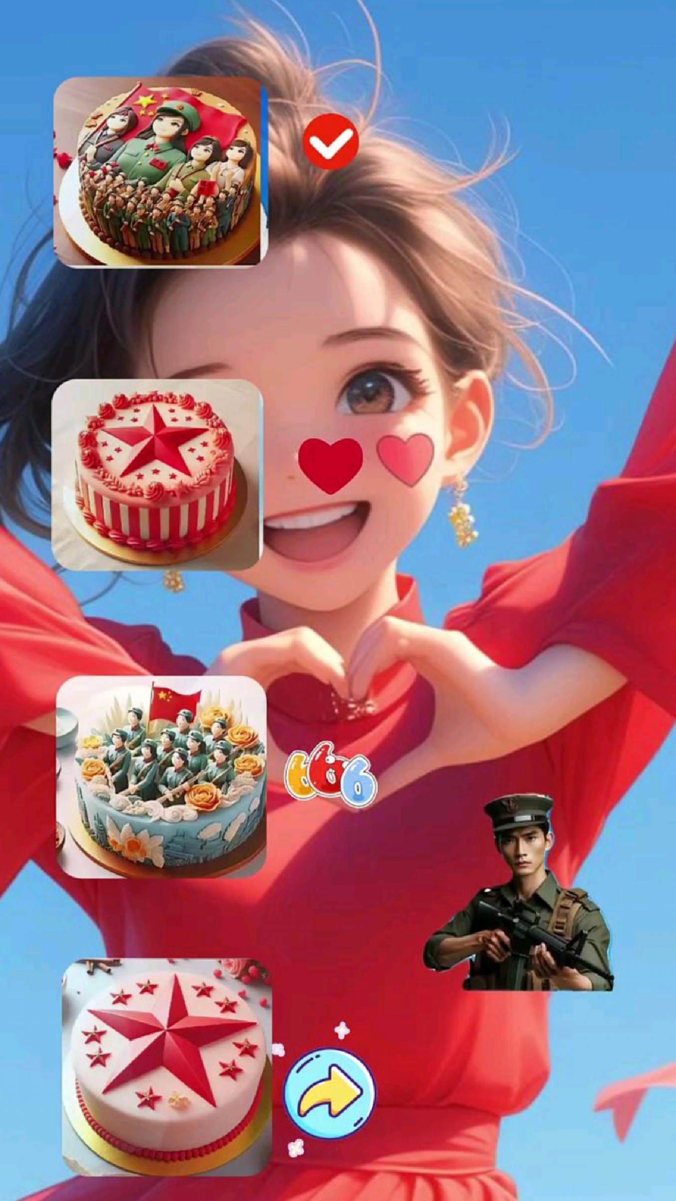 今天是兵哥哥的生日,你会给他吃什么蛋糕!