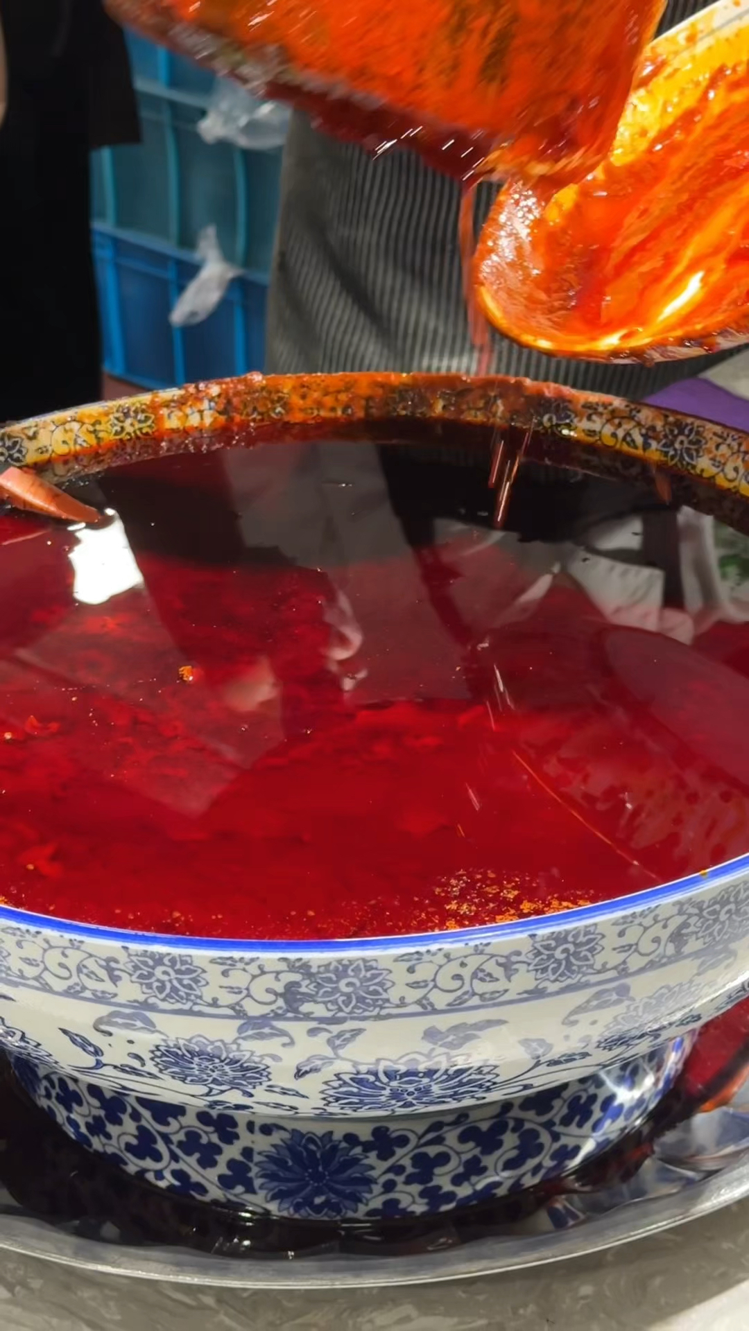 兰州特色拉面这满满的辣椒油