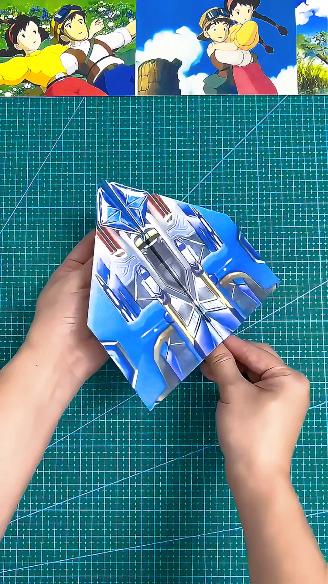 能飞行很久的纸飞机,巨翅飞鱼纸飞机#玩具#