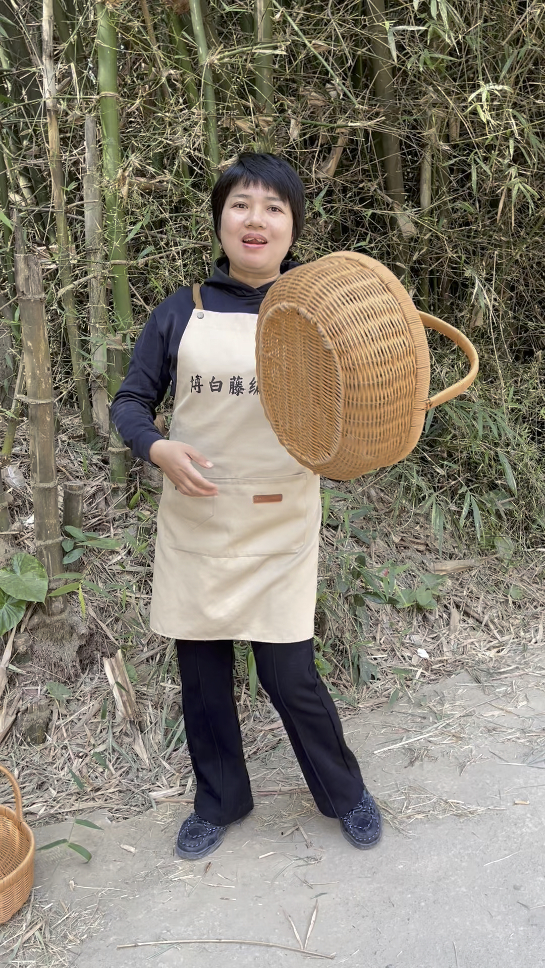 手工编制手提收纳篮子