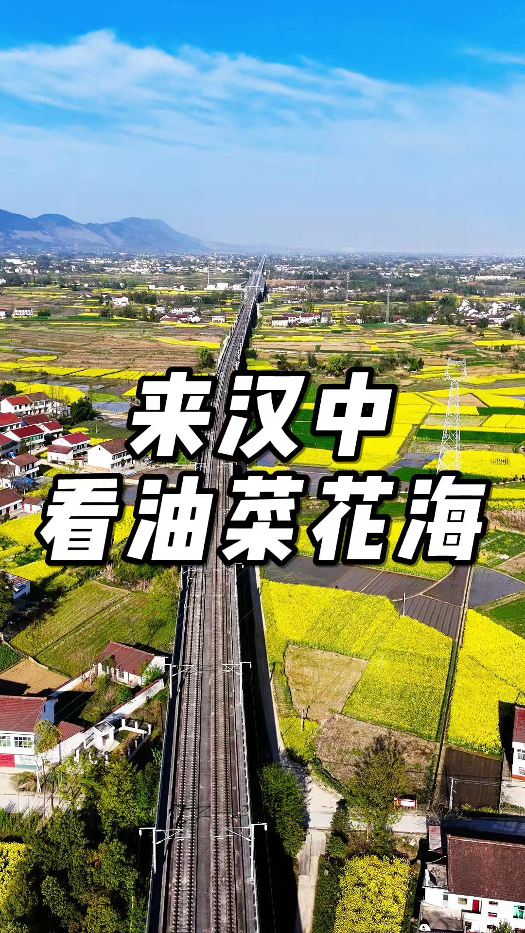 汉中最美的季节来了,上百万亩油菜花竞相开放