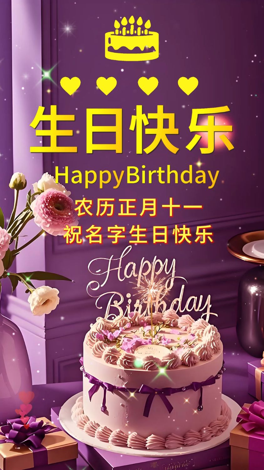 祝你生日快乐祝福视频同款定制,c76鲜花蛋糕款生日祝福小视频模板制作,祝自己生日快乐