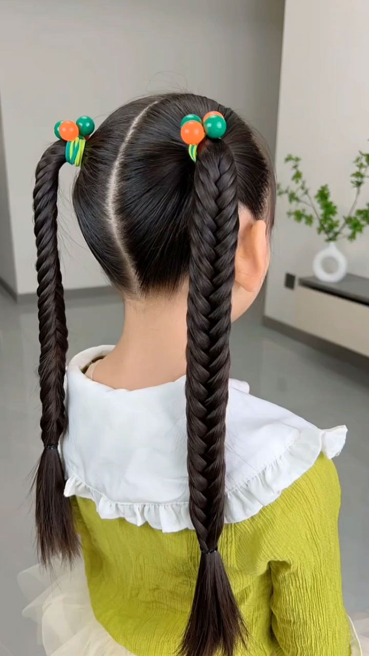 鱼骨辫高马尾 编发教程