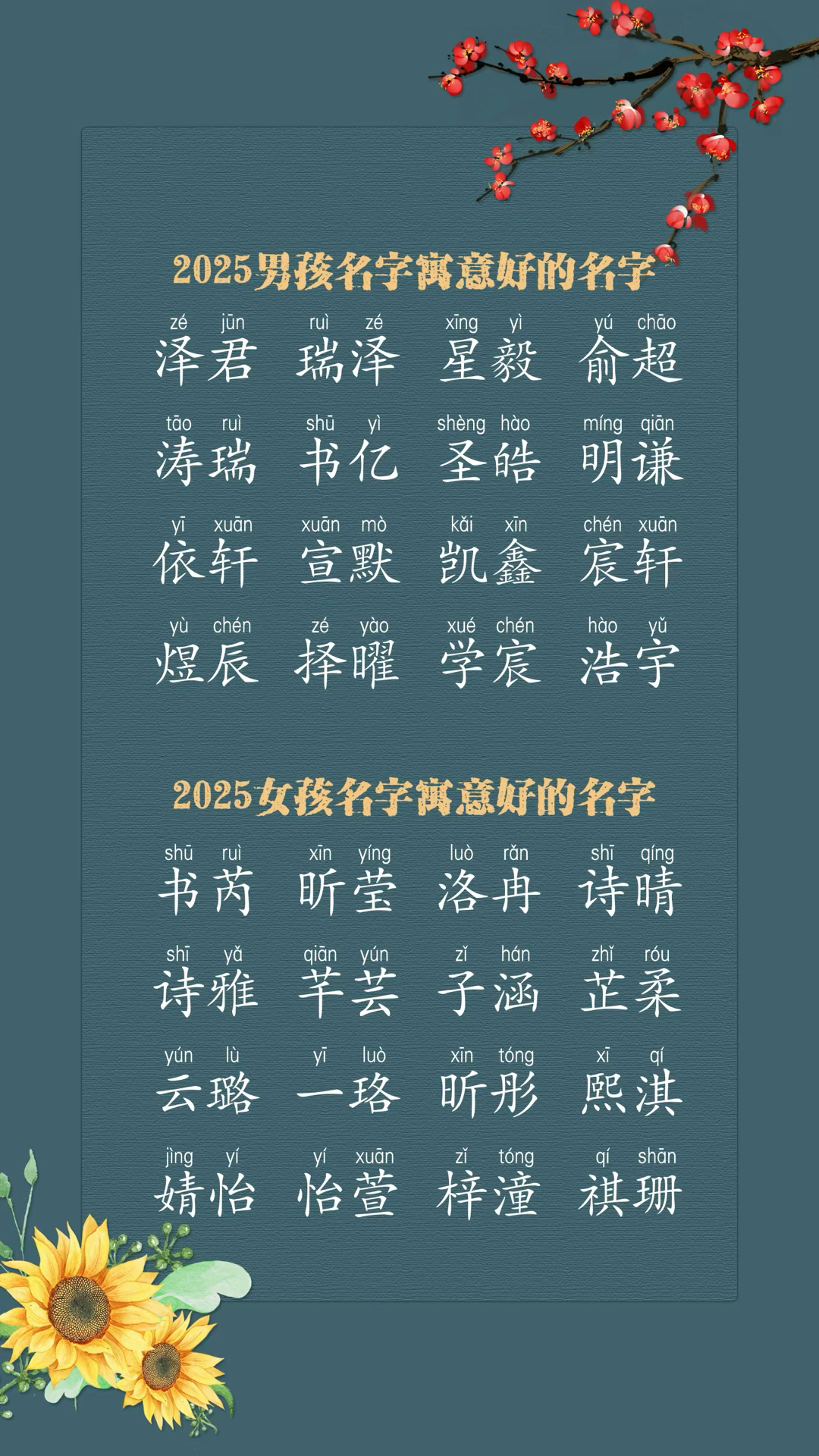 2025年男孩取名寓意好的名字大全