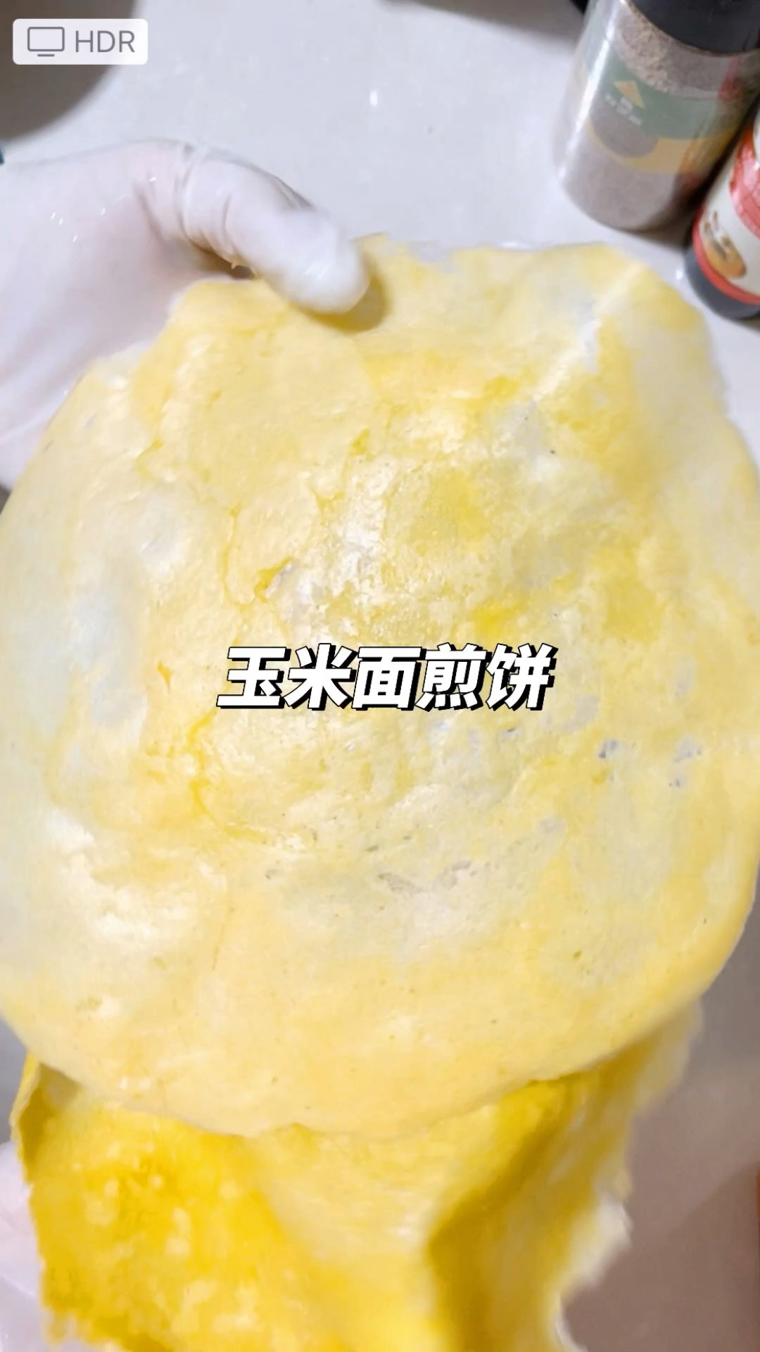 搅一搅就能做的玉米面煎饼,不用发面不用揉面,无油无糖酥脆香软