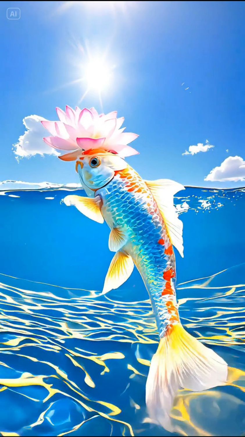 锦鲤|鱼戏荷塘,好运连连