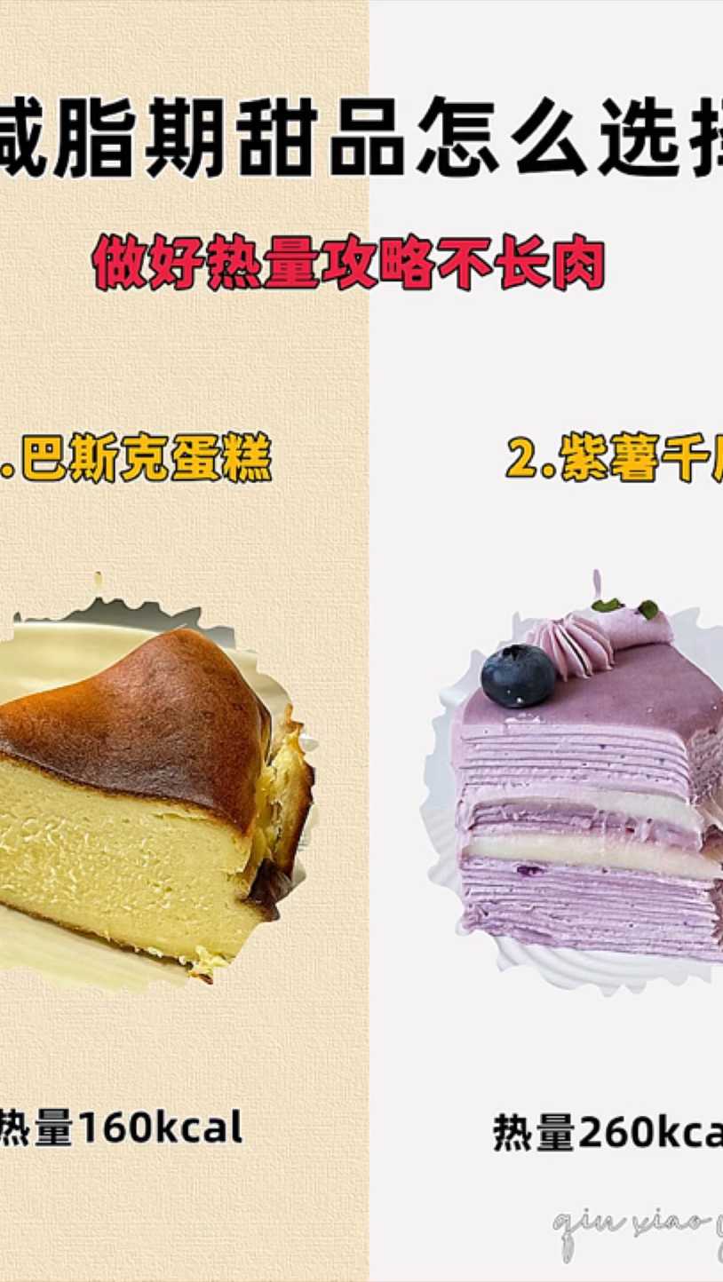 减脂期也能享受甜品,做好一热量攻略,还怕不长肉吗?