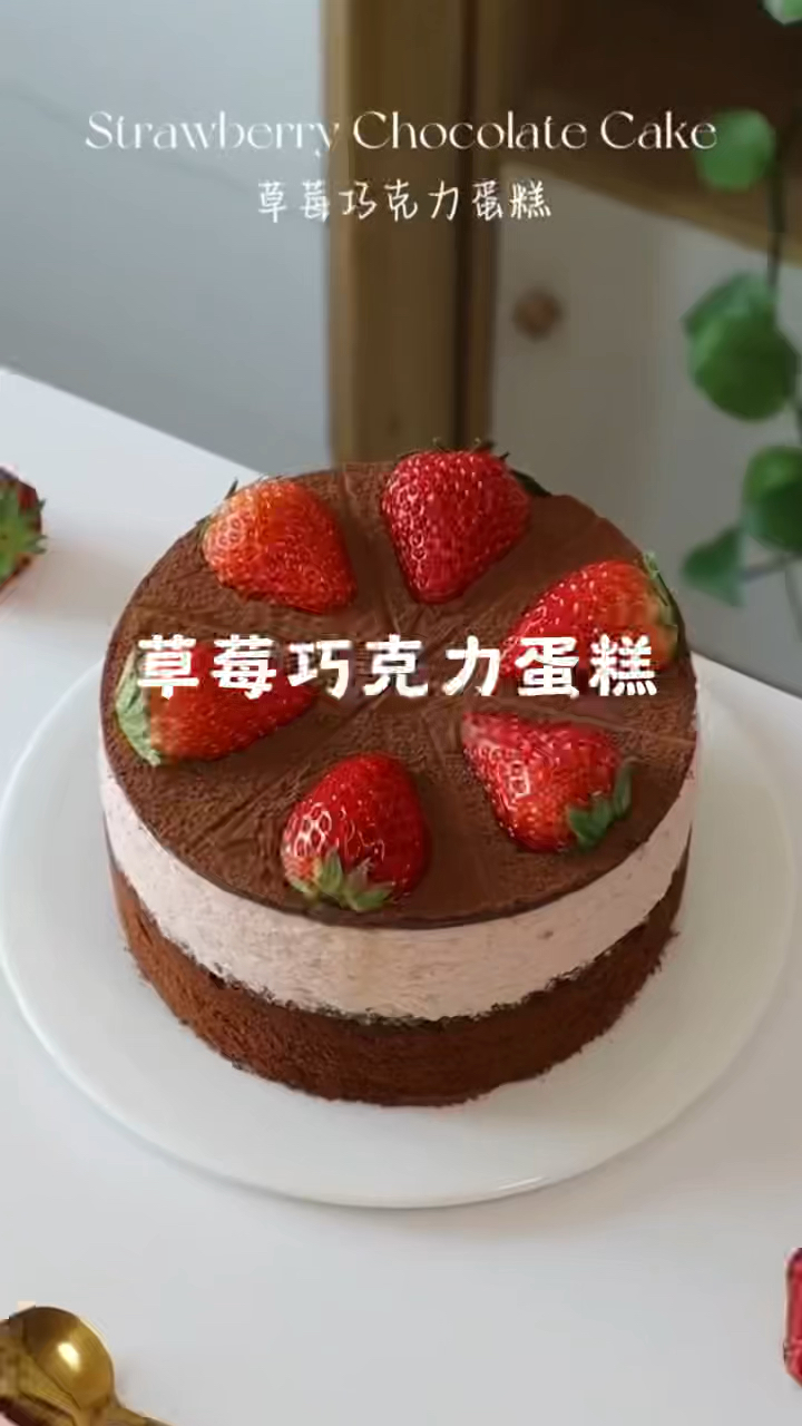 你想在家做出这么好吃又美味的草莓巧克力蛋糕吗?