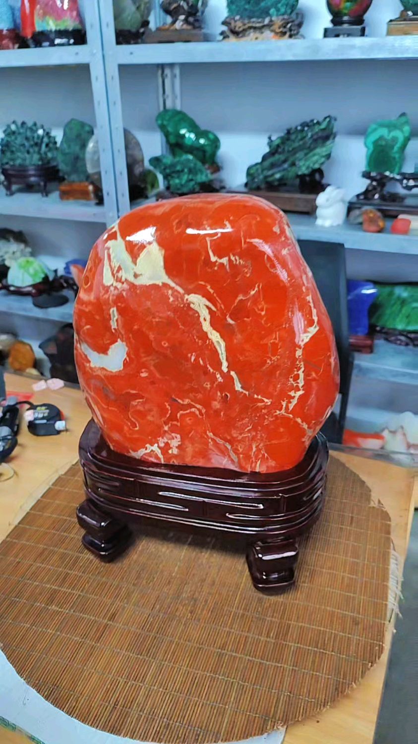 红红火火喜气洋洋~红碧玉摆件
