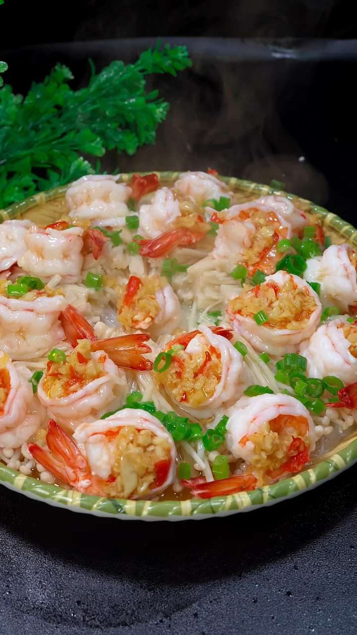 蒜蓉粉丝蒸虾的做法