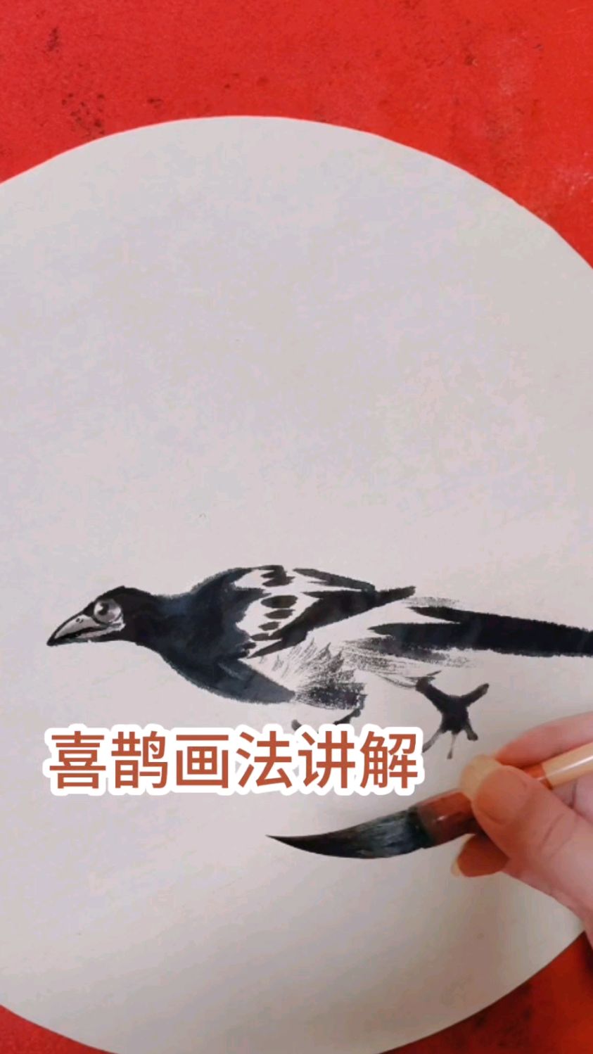 喜鹊画法讲解,简单易学