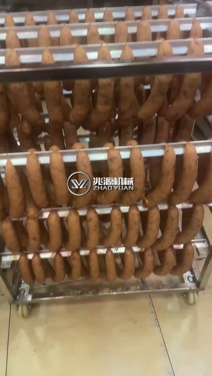 鹅肝肠蒸煮炉,没有烟熏的鹅肝肠,兆源烟熏炉