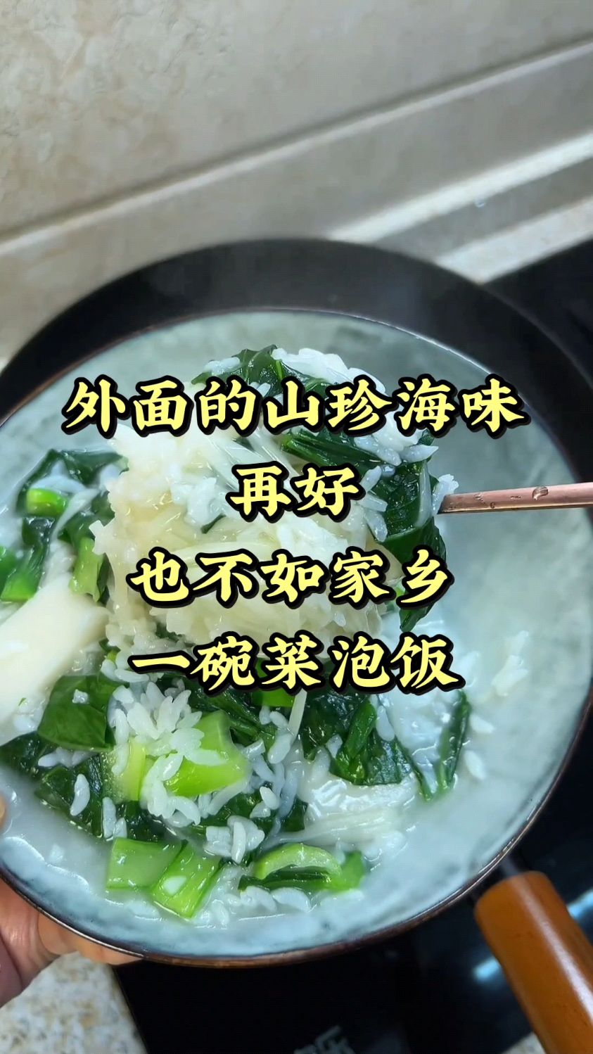 外面的山珍海味再好,也不如家乡的一碗菜泡饭