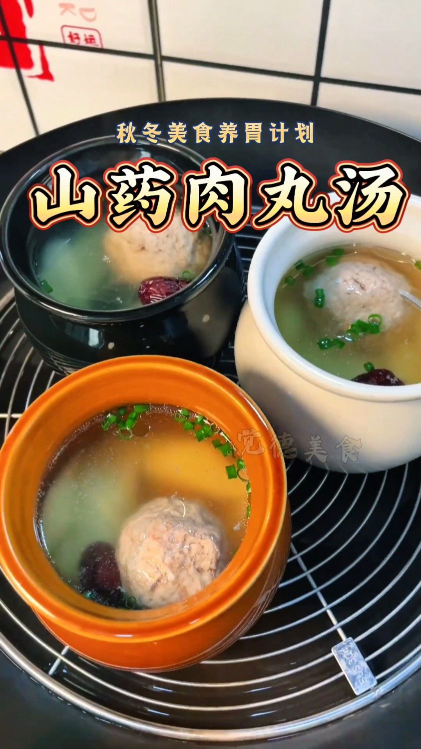 一周喝八次的瓦罐汤,山药肉丸汤山药粉糯汤鲜美