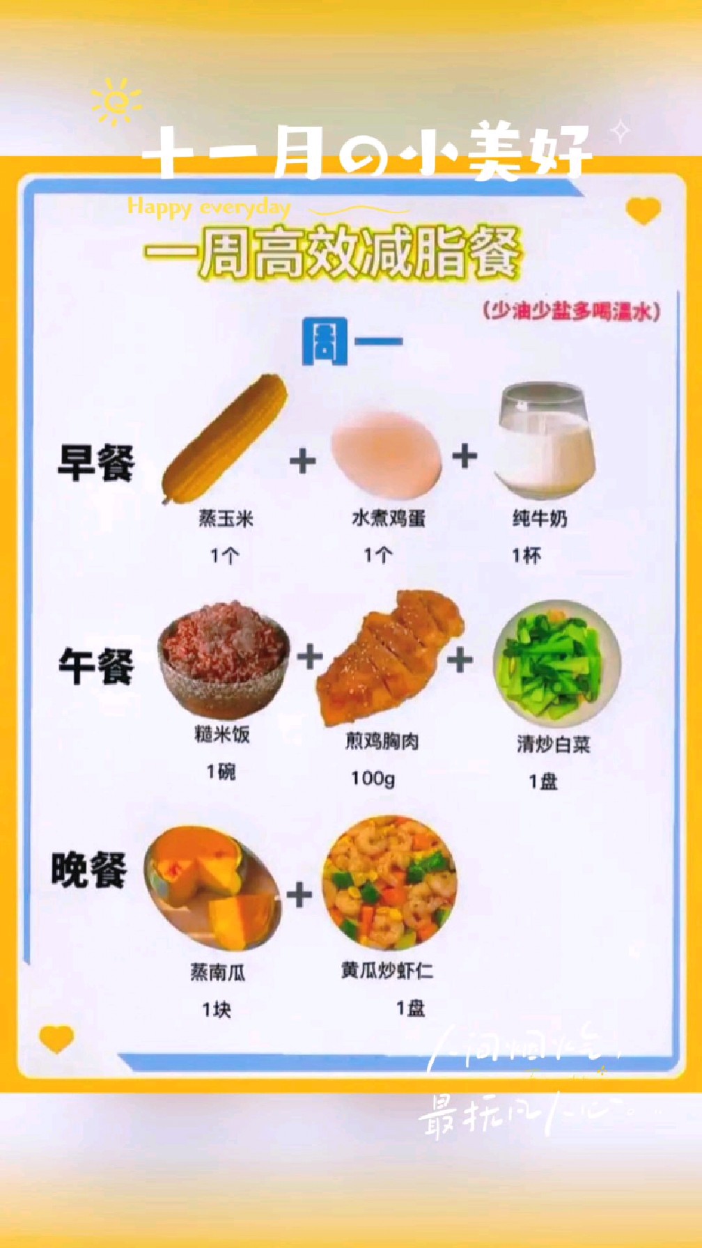 一周高效减脂餐